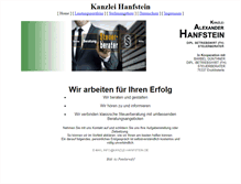 Tablet Screenshot of kanzlei-hanfstein.de